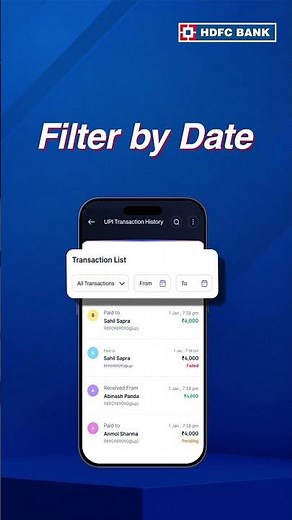 How to View UPI Transaction History in HDFC Bank App