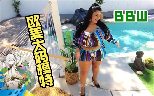 欧美大码模特BBW 大码多肉女人