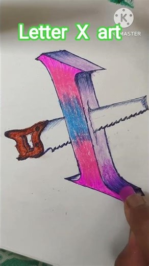 🔥 X Letter Hacksaw Design | Aisa Design Pehle Nahi Dekha!#shorts #art #unique