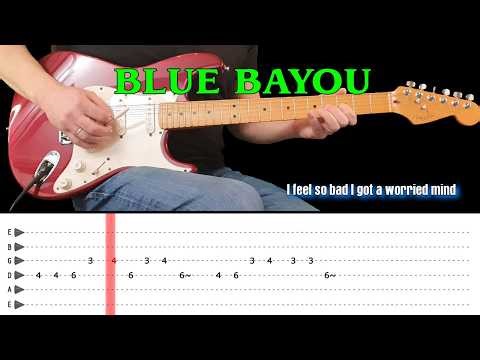 BLUE BAYOU | guitar instrumental with (tabs & lyrics) - Linda Ronstadt