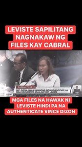 FOR THE RECORD WALA AKONG INA-AUTHENTICATE NA FILES NA HAWAK NI LEVISTE PAANU BA YAN LEVISTE SABLAY KA SAYONG MGA TIRADA PAG DDS TALAGA PALPAK | Pilipinas sa pagbabago