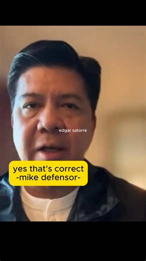 yes that's correct -mike defensor- | Edgar Satorre