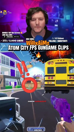 Atom City FPS GunGame Clips #fortnite #gaming #fps #shorts #fortniteclips #fyp