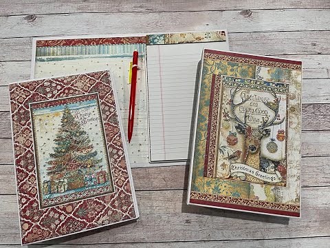 STAMPERIA CHRISTMAS GREETINGS NOTEBOOK TUTORIAL SHELLIE GEIGLE JS HOBBIES AND CRAFTS