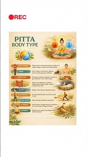 Pitta Body Type Explained (Ayurveda Guide) #healthtips #healthawareness