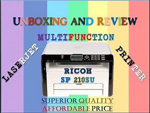 RICOH SP 210SU Unboxing,review and toner video
