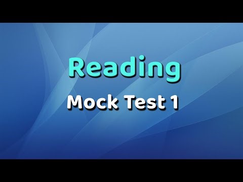 PTE : Reading Mock test 1