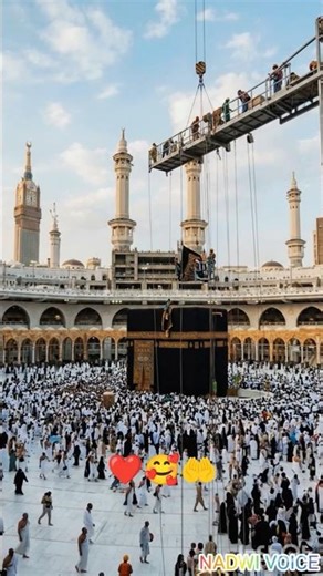 kiswa replacement of kaba 🤲❤️🥰#shorts