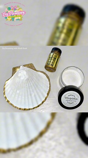 Looking for a charming and easy craft? These oyster & scallop shells are so much fun to makeover ! 🐚✨ A coat of white paint & Glittering White Chalk Paste creates a clean, sparkly base, and a touch of gold around the edges gives it that classic handmade look. Once it’s dry, just add a pretty napkin design with Mod Podge—simple steps with such beautiful results. These make lovely trinket trays or gifts. Comment PASTE for the Chalk Paste link, and follow for more easy craft ideas! #EasyCraftIdeas