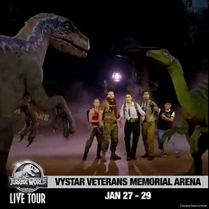 519 reactions · 331 shares | See some of Jurassic World's most iconic dinosaurs including Blue the Raptor, the mighty T. rex and more, Jan. 27 - Jan. 29. | Jurassic World Live Tour | Facebook