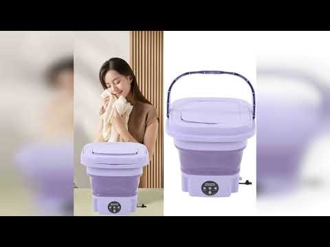 Review: Portable Washing Machine, 8L One Button Control Folding Washing Machine Small Low Nois...