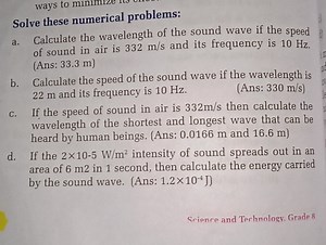 Solve these numerical problems:a. Calculate the wavelength of ... | Filo