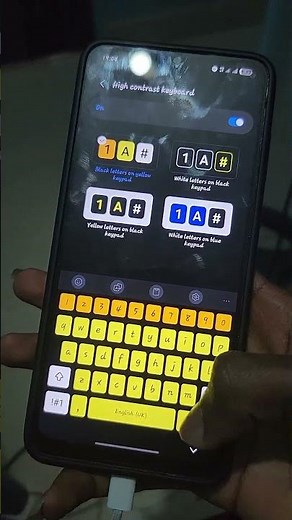 How to turn on/off High contrast keyboard. #foryou #samsung #whatsapp