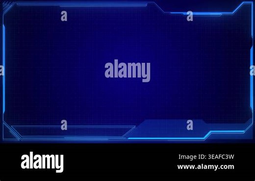 Futuristic HUD frame across digital interface, create modern display template. for tech screens, video overlays, virtual dashboards, sci-fi elements, data visualization, essence of high-tech design Stock Video Footage - Alamy