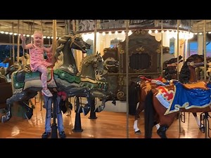 Annaliese Rides 1890 Looff Carousel at Lake Compounce