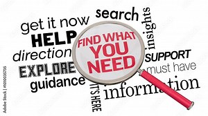 Find What You Need Magnifying Glass Search for Answers Help Information 3d Animation