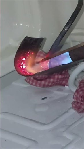 evaporator suction line brazing work 👍