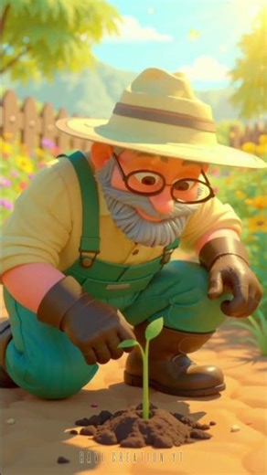 AI animated video 3D cartoon #cartoon #garden #maali #flowers