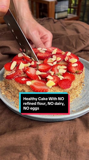 Healthy Vegan Cake Recipe: No Refined Flour, No Eggs, No Dairy
