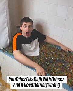 Cyril thought it would be a good idea to fill his bathtub with Orbeez, but it well and truly backfired. 😫 | UNILAD
