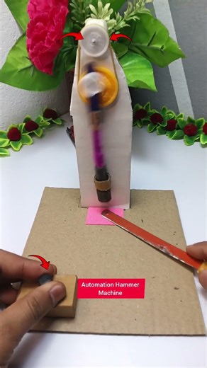 Automation Hammer machine Made With Powerful Dc motor #shorts #hammer #dcmotor