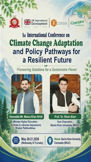 1st international conference on “Climate Change Adaptation and Policy Pathways#fyp#short