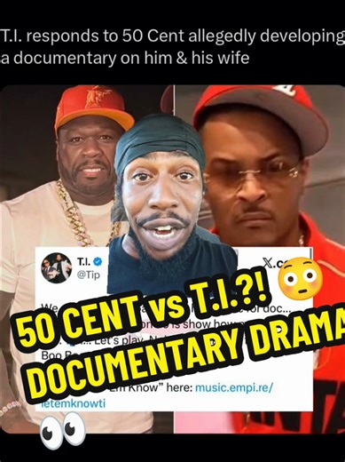 T.I. is responding after rumors that 50 Cent is developing a documentary about him and his wife 👀 You already know 50 Cent has a history of turning real life drama into TV and documentaries… so people are wondering if this one is actually happening. Now the internet is split. Some people say 50 is exposing things. Others say he’s just trolling and stirring up drama again. But if this documentary really drops… it might break the internet. Would you watch it? 🤔 #ti #50cent #hiphopnews #mickeyrac