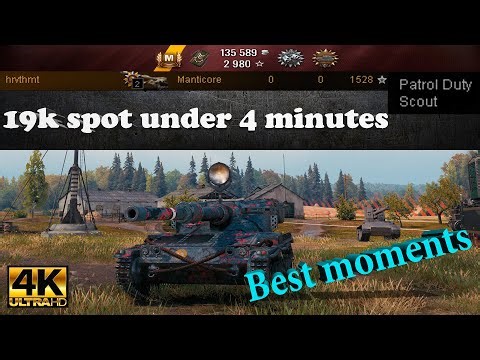 Manticore 19K Spot in 4 Minutes ⚡ 1528 EXP | Ultra HD 4K | World of Tanks Best Moments