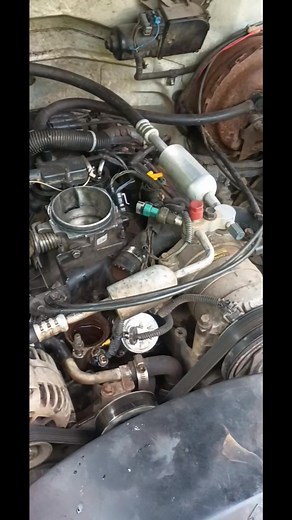 Been checking out my 97 OBS Z71 pickup truck to diagnose an overheating issue with a misfire on a cylinder. The radiator was clogged up with stop leak and I flushed it out with some blue devil and got some white steam out of the passenger bank exhaust. I think I'm on to something. What do y'all think it is? #chevrolet #obstrucks | Cecil Allen Moore