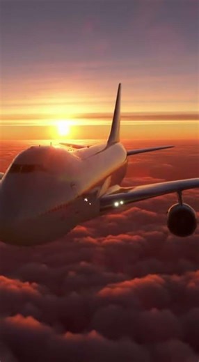 Cargo Plane Flying Above Clouds at Sunset | Stunning Aviation Sky View