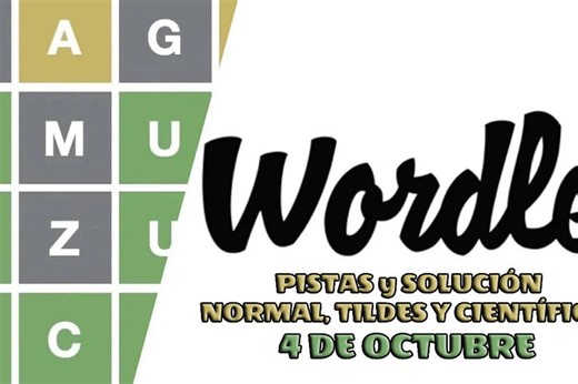 Wordle en español, tildes y científico de hoy, 4 de octubre: solución y pistas a la palabra oculta
