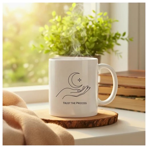 Trust the Process PNG SVG JPG Line Art Hand Moon Minimalist Sublimation Spiritual Gift - Etsy