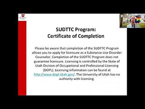 Substance Use Disorder Treatment Training Certificate Program Info Session (April 2022)