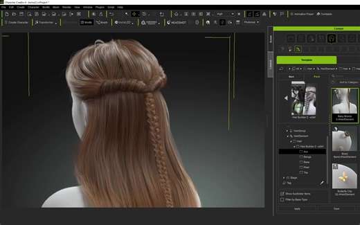 Character Creator 4 头发生成器