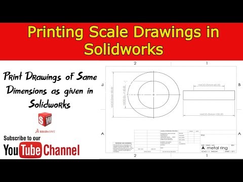 Printing Scale Drawings in Solidworks| Solidworks Solidworks Practice Tutorials