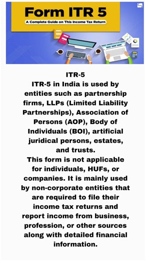 ITR-5: Eligibility, Usage, and Key Details Explained