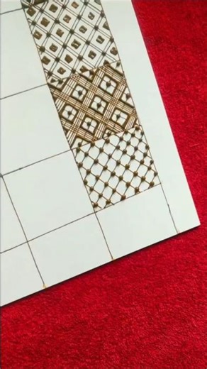 bridal checks design 💯//tips & tricks// learn-grid tutorial// #mehndi #youtubeshorts #viral