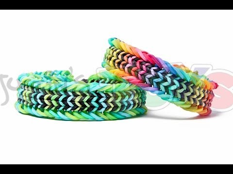 Fishtail Sandwich Rainbow Loom Bracelet Tutorial - Advanced