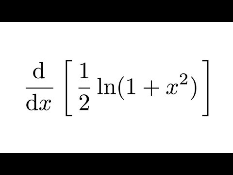 Derivative of (1/2)ln(1+x^2)