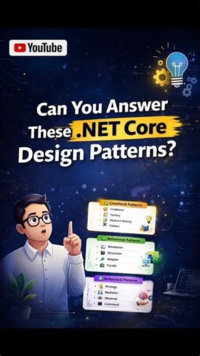 .net core design patterns interview questions 🔥 can you answer? #shorts #dotnetcore