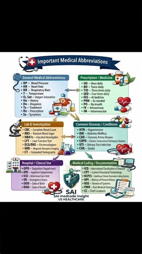Medical Abbreviation #medical #medicalcodingtraining #doctor #nurse #students #science #health #cpt