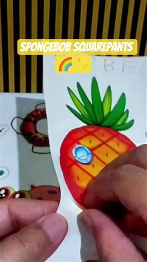 ASMR Sticker Peeling & Sticking 🌈✨ Spongebob Squarepants ✨🌈