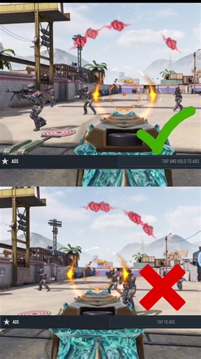 Right settings comparing On vs Off Codm #codm #codmobile #callofdutymobile #codmsetting #codmtutorial #fpsgames