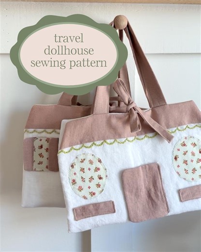 Dollhouse Sewing Pattern and Tutorial (with Mouse) - DIY Travel Dollhouse With 5 Rooms - Mouse Doll With Clothes Sewing Pattern Included - Etsy UK