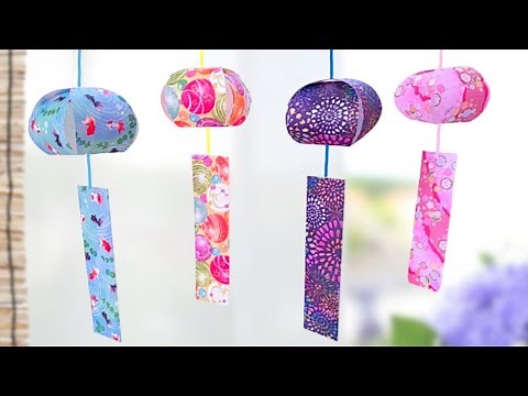 【簡単✨折り紙】風鈴の作り方🎐ふっくら立体的【夏の壁面飾り】風に揺れて清涼感UP！