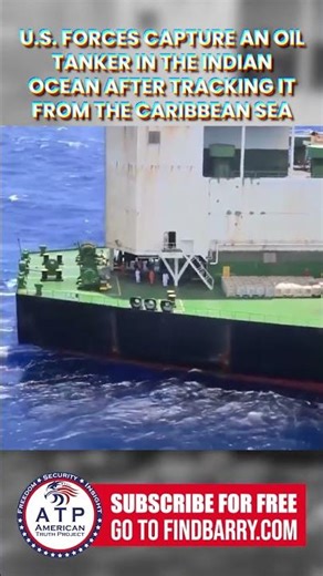U.S. forces capture an oil tanker in the Indian Ocean