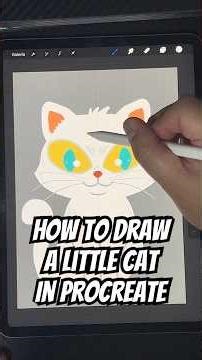 How to draw a Little cat in Procreate step by step #drawing #digitalart #procreate