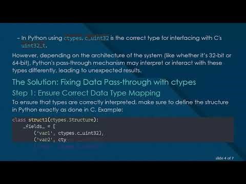 Resolving ctypes c_uint32 Issues When Passing Data from Python to C+ +