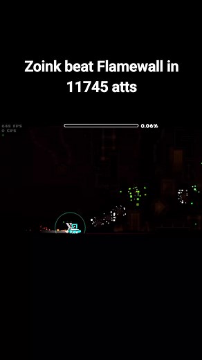 Zoink beat Flamewall in 11745 atts | Geometry Dash #geometrydash #zoink #gameplay #fyp #viral
