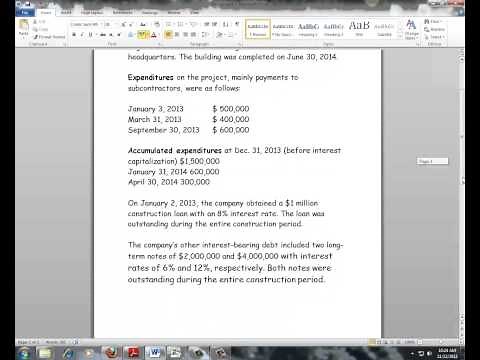 Interest Capitalization Example